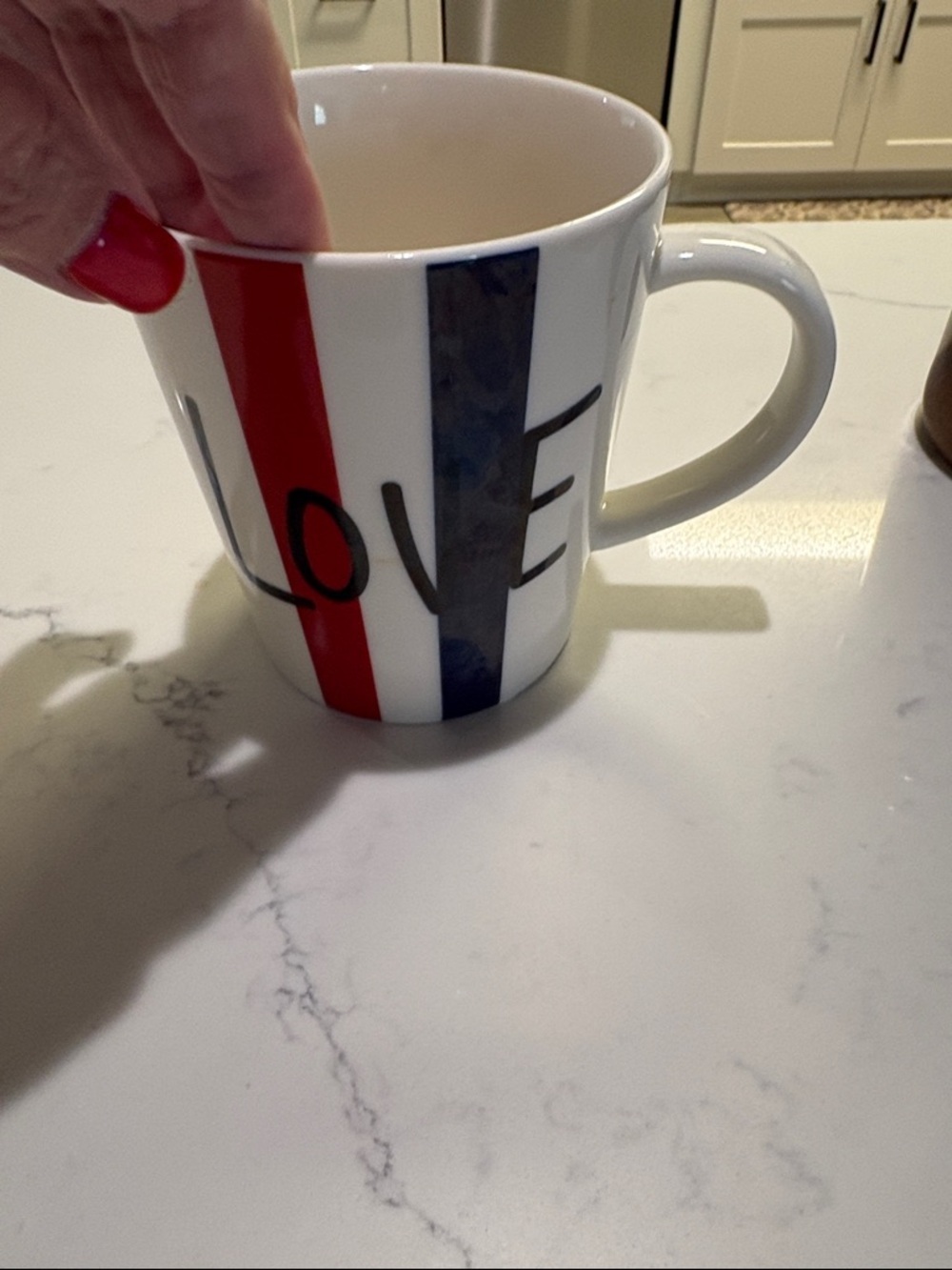 Royal Doulton White Mug with Red and Navy Stripes…. - Picture 3 of 5